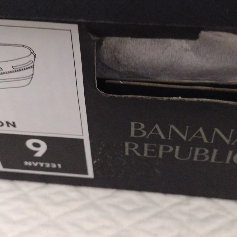 Banana Republic Morton Navy Nubuck Leather Boat Shoe